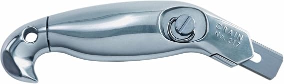 Razor Carpet Knife Hook Handle Ergonomic Pull-Cut Utility Knife with Pivoting Blade Storage Body Uses Slotted Blades