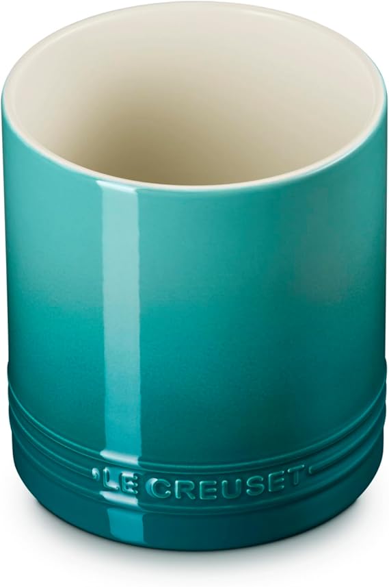 Le Creuset Stoneware Signature Straight Wall Utensil Crock, 1 qt., Riviera