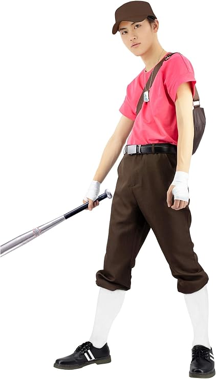 C-ZOFEK US Size Men's Cosplay Costume Full Set Outfit with Bag Belt and Necklace for Halloween