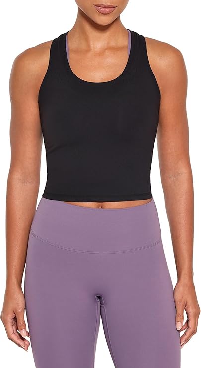 Lavento Women's Racerback Tank Top Crop Length