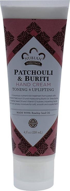 Nubian Heritage Patchouli & Buriti Hand Cream, 4 Ounce