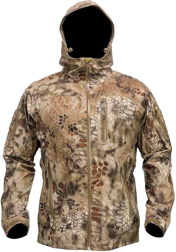 Kryptek Men's Koldo Jacket 3-Layer Laminated Shell, Waterproof Windproof Breathable, and Pit Vents