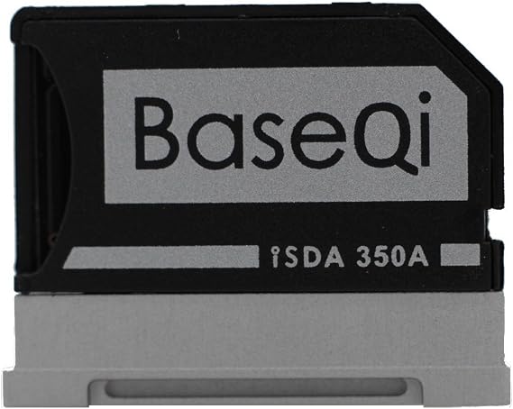 BASEQI Aluminum MicroSD Adapter for Microsoft Surface Book 13.5" (Model-350A) - Add up to 1TB of extra storage space