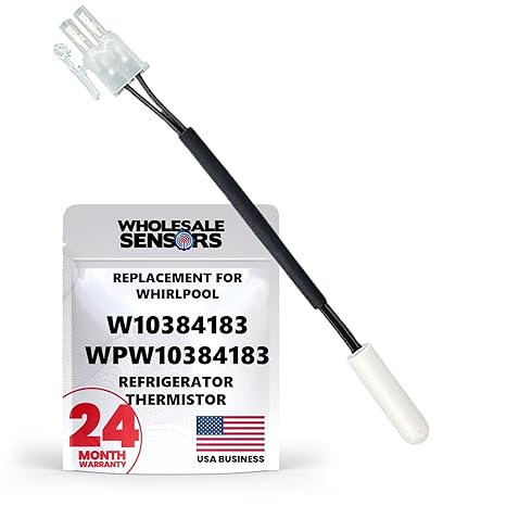 Replacement for Whirlpool WPW10384183 Refrigerator Thermistor | , USA Business, Also Replaces W10384183, Direct Replacement