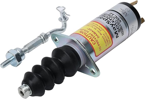 MaySpare Fuel Shutoff Solenoid 1502-12D6U2B2S2A Compatible With Woodward 307-2546 1502 Series 12VDC