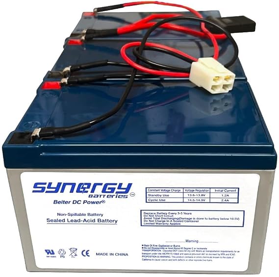 Razor 36 Volt (3) 12V12AH High Performance Rechargeable Batteries Fits MX500, MX650 Versions 1-7 Crazy Cart XL, RSF650 Battery Pack Re-useable Wiring Harness W25143401003,W15128190003 Beiter DC