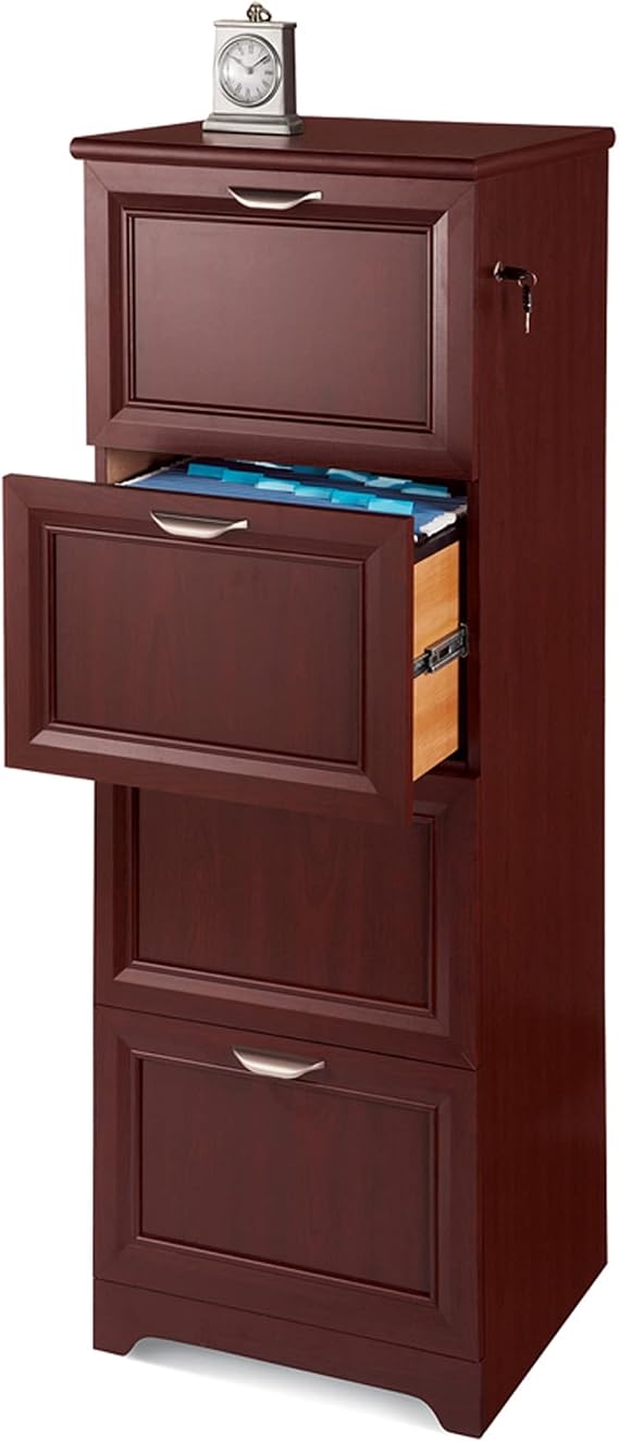 Realspace Magellan 19" D Vertical 4-Drawer File Cabinet, Classic Cherry