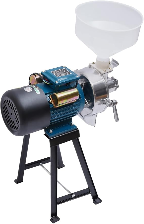 Grain Mill Grinder 2200W Electric Corn Grinder Wet Dry Mill Machine Refiner with Funnel Grain Corn Wheat Feed Flour Soybean Milk Grinder Cereal Grinding Machine Home DIY