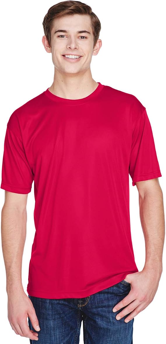 UltraClub Men's Cool & Dry Basic Performance T-Shirt 2XL RED