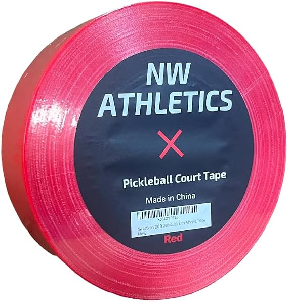 200 Feet Outdoor Pickleball Court Court Tape, Extra Thick Outdoor Sport Court Tape, Make Your Own Pickleball Court, 2 inches Thick Tape, Extra
