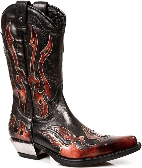 New Rock Red and Flame Boots 7921 S2