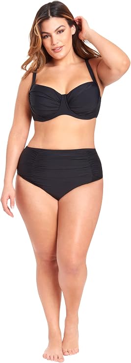 LYSA Plus Size Women's High Rise Swimsuit Bottom