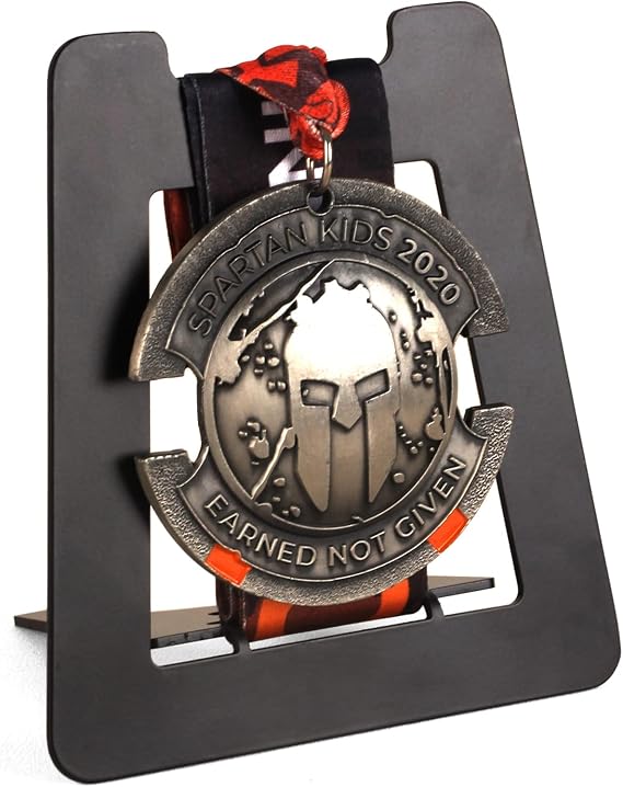 Single Medal Holder Hanger Display Rack, Black Matt
