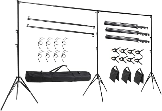 10x20 ft, Back Drop Adjustable Stand, Photo Backdrop Stand Kit, Heavy Duty