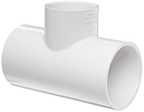 Spears Manufacturing 401-060 Series 401 PVC Pipe Fitting, Tee, Schedule 40, White, 6" Socket
