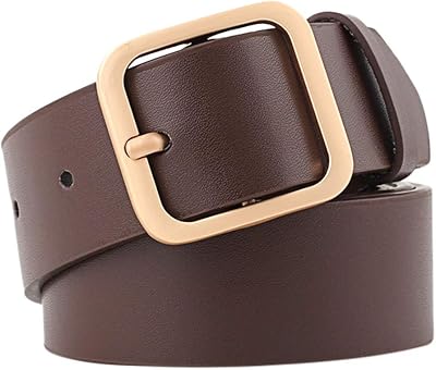 Dirk41 Expandable Belts for Men Buckle Wild Belt Ladies Belt Belt Belts for Women Dresses Orris Belts Coffee, One Size