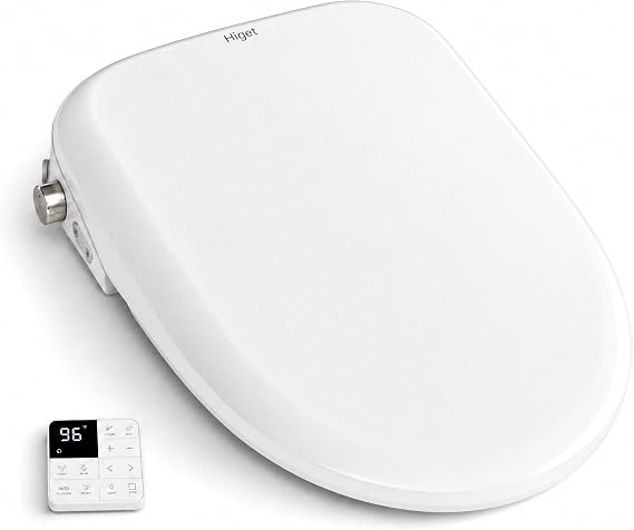 Electric Bidet Toilet Seat, Warm Water, Elongated, Wireless Remote