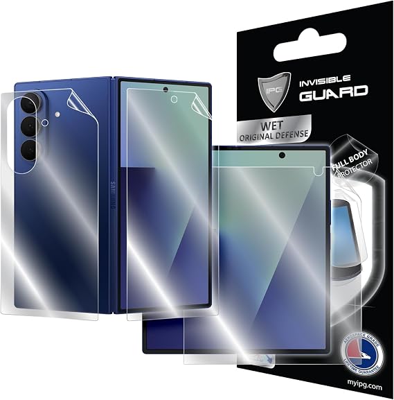 Samsung Galaxy Z Fold 7 için IPG Hydrogel Tam Kaplama (İç-Dış Ekran ve Arka) Koruyucu