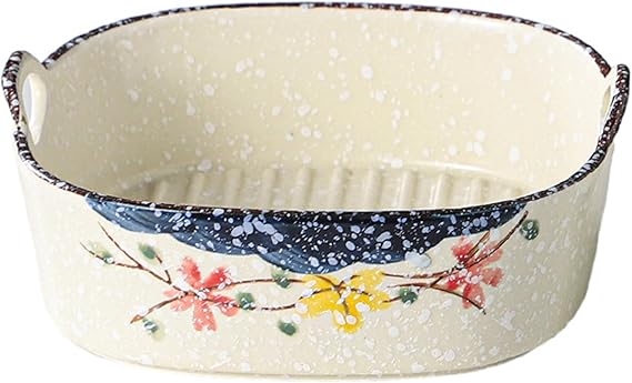 Ceramic Baking Dish,Square Baking Dishes, Lasagne Dishes,600 ml Small Baking Dish for Air Fryer,Bakeware with Handles for Lasagne, Pies, Casserole, Tapas