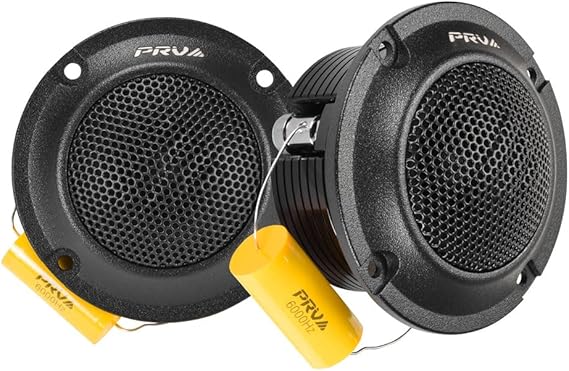 PRV Audio Bullet Super Tweeters Neodymium, 3 Inch PRV Tweeter Black TW400Ti-Nd-4 Slim 240 Watts 4 Ohm, Easy to Mount, 3 Inch Speaker Replacement (2 Tweeters)