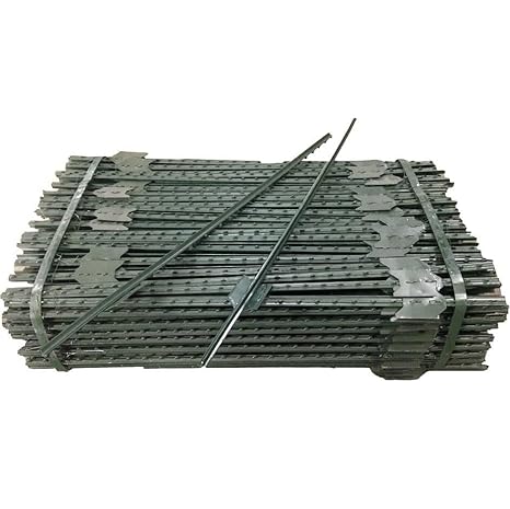 Sandbaggy Green Fence T-Post 6 Feet Length - for Securing Fencing or Safety Fence (10)