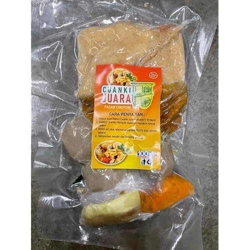 Cuanki Juara Pasar Ciroyom 250gr. Pack of cuanki: 3 meatballs, 2 siomai, 2 tofu, soup base, and sambal. - Pack of 15