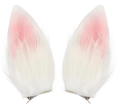 Totority Bunny Ears Cosplay Rabbit Ear Headdress Furry Hair Clips Party Costume Props for Easter Party