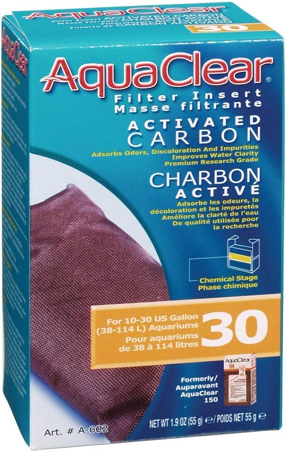 AquaClear 30 Activated Carbon Insert, Aquarium Filter Replacement Media