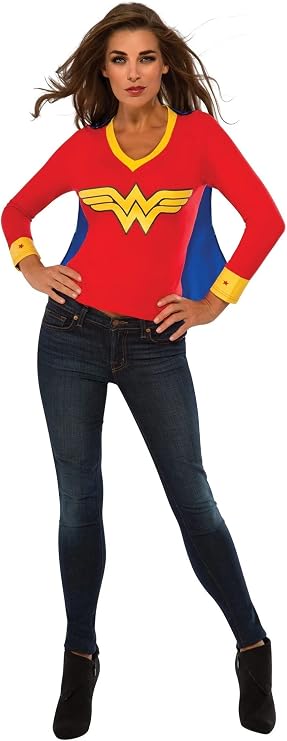 Rubie's Women's DC Superheroes Wonder Woman Sporty Tee, Multi, Large