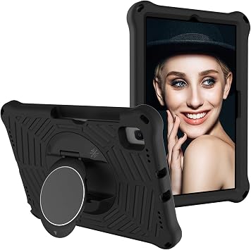Military-Grade Shockproof Tablet case for Samsung Galaxy Tab S5e 10.5 2019 T720 T725 Case with Pencil Holder, Kids Tablet Case Lightweight Shockproof Protective Cover Stand Anti-Slip(Black)