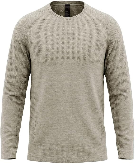 Men's Long Sleeve Training Shirt Lightweight Breathable Quick-Dry Gym Top