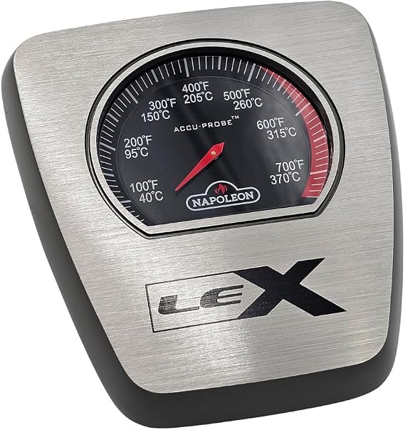 Napoleon LEX Series Temperature Gauge (S91001) - Grill Thermometer - Analog - Stainless Steel - Reusable - Outdoor Use