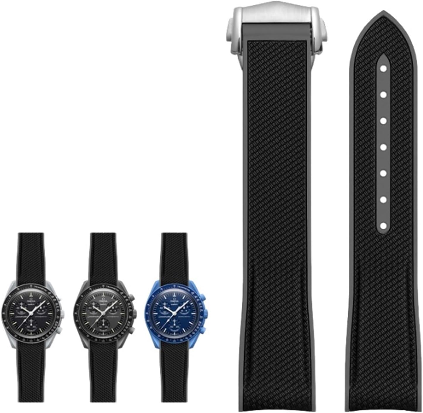 20mm Rubber Silicone Curved End Watches Band New Watchbands Watch Strap for Omega X Swatch Joint MoonSwatch Celestial Sports
