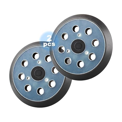 2Pcs - 5 Inch 8 Hole Hook and Loop Orbital Sander Pad Replacement for Makita BO5021/K, BO5030/K, BO5031/K, BO5041/K, for Porter Cable 343k, 343VSK, 390K, 382 Orbital Sander