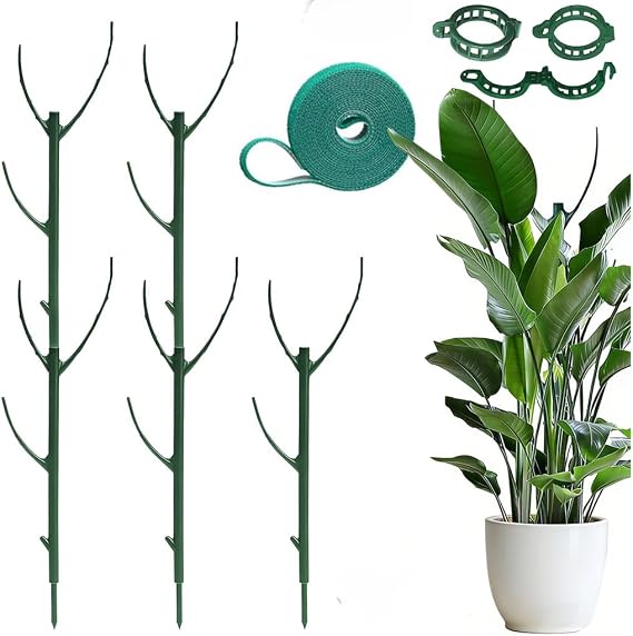 Stackable Plant Support for Home Gardening Indoor Outdoor, 5Pack
