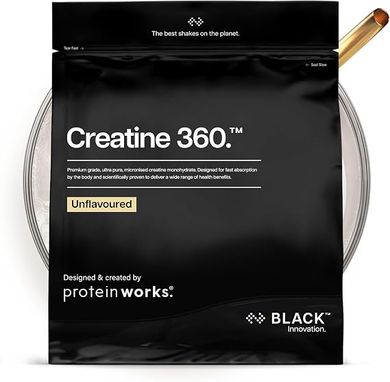 Protein Works | Creatine 360 - Black, Unflavoured, 166 Servings, 500g