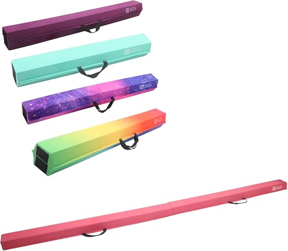 Modern-Depo Gymnastics Balance Beam 6 Ft / 8 Ft for Home Use | Physical Therapy, Rehabilitation and Core Strength Training Foam Folding Floor Beam for Kids, Non Slip Walking Beam