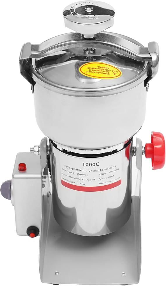 Electric Grain Mill Grinder, 1000g High-speed 30000r/min 3600W Flour Mill Grinder for Home and Commercial, Countertop Grain Mill for Dry Spice Herbs Grains Coffee Rice Pepper
