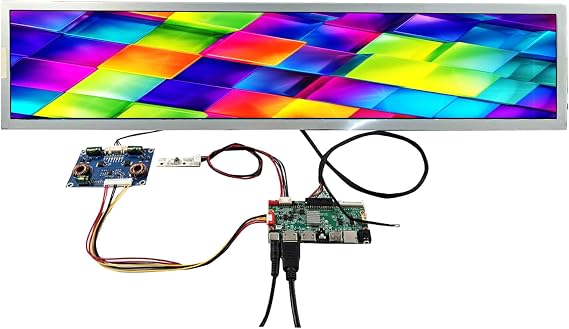 VSDISPLAY 28" 1920x360 IPS Stretched Bar LCD Screen with USB SD Controller