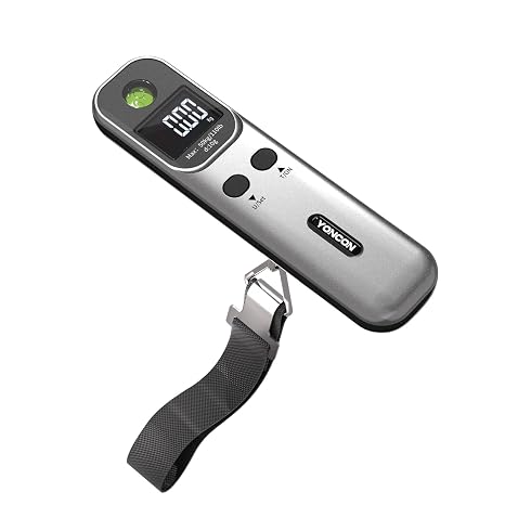 Digital Luggage Scale 110lb Portable Suitcase Weight Scale with Backlit LCD, Tare Function, Travel Essentials for Airline Luggage, Backpacks, Outdoor Gear and Shipping Packages