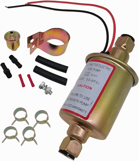 E8012S Universal 12V Electric Fuel Pump 5.5-9 PSI For All 12 Volt Cars, Trucks, Boats & Generators FD0002, P60430, EP12S, 6414671
