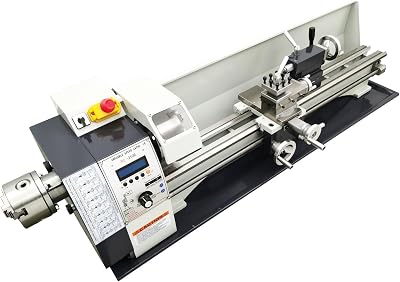 Metal Lathe Double Head Double Chuck RC-210E Automatic InchMetric Conversion 1100W Benchtop Electronic Gear Lathe Machine 50-2500rpm Variable Speed 832 Electronic Pulse Precision 110V