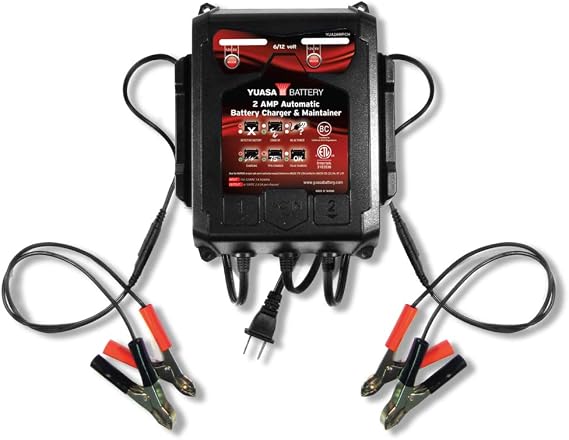 Yuasa YUA2AMPCH 6/12V 2-Amp 2-Bank Battery Charger 50 State Compliant