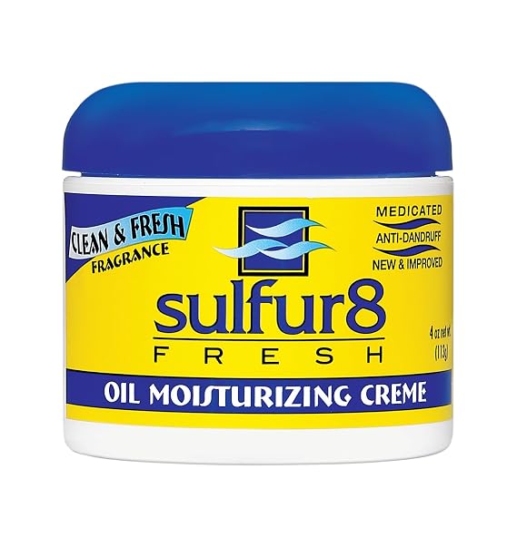 SULFUR8 Fresh Oil Moisturizing Medicated Anti-Dandruff Creme 4 oz Helps Control Dandruff, Moisturizes Dry Scalp, Clean & Fresh Fragrance, For All Hair Types