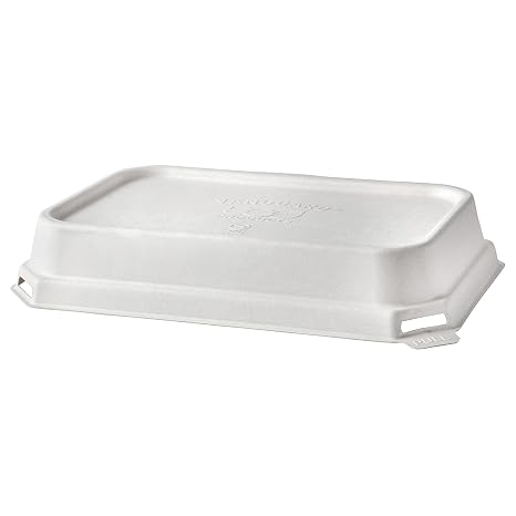 Eco-Products Compostable 24-32oz To Go Containers Dome Lids, Case of 400, WorldView Vanguard Tops, Disposable Renewable White Molded Fiber, No PFAS, Tree-Free, ASTM, BPI-Certified