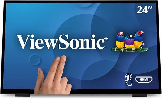ViewSonic TD2465 24 Inch 1080p Touch Screen Monitor, 10-Point, HDMI DP