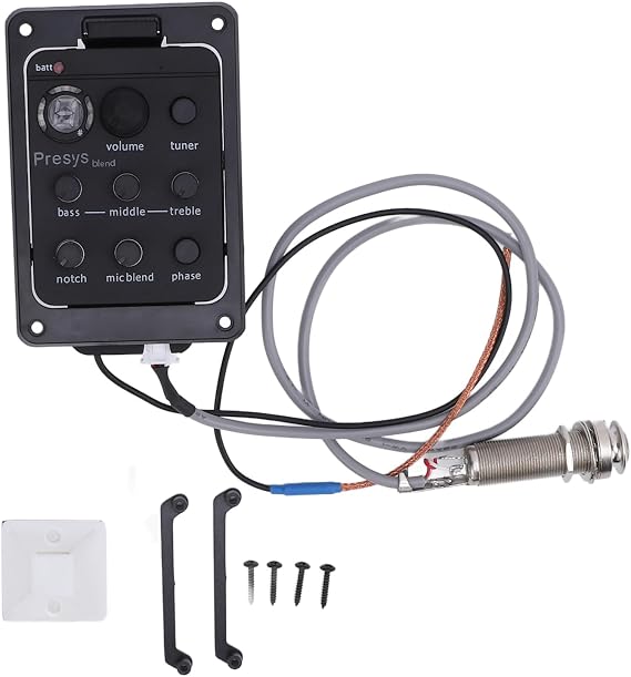 Acoustic Electric Guitar Preamplifier Tuner Guitar Preamp Equalizer Guitar Pick Up Band Preamplifier EQ Equalizer