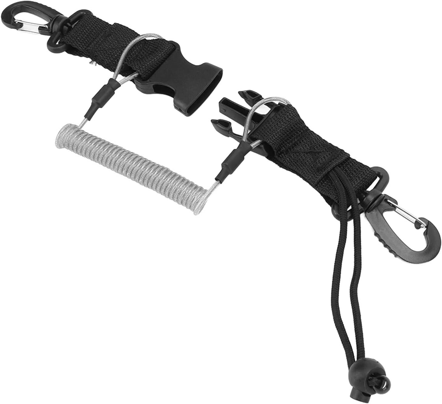 Diving Coil Lanyard Flexible Loss Proof Quick Release for AR-15 M4 Handle Fittings Underwater Freediving