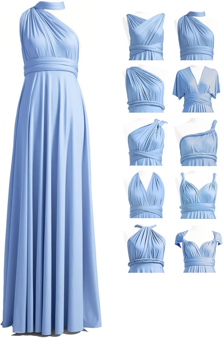 72styles Multiway Bridesmaid Dresses, Infinity Wrap Dress, Maxi Long, Plus Size, Elegant Formal Wedding Guest Dress for Evening Prom Ball, Special Occasion