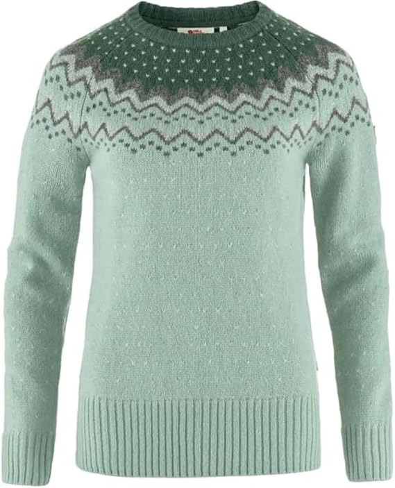Fjallraven F89941674-679M Ovik Knit Sweater W Misty Green-Deep Patina M